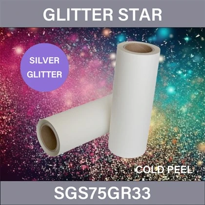Silver Glitter DTF Transfer Film